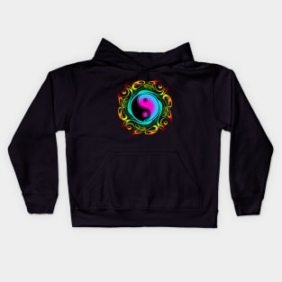 Yin Yang Psychedelic Tattoo Kids Hoodie